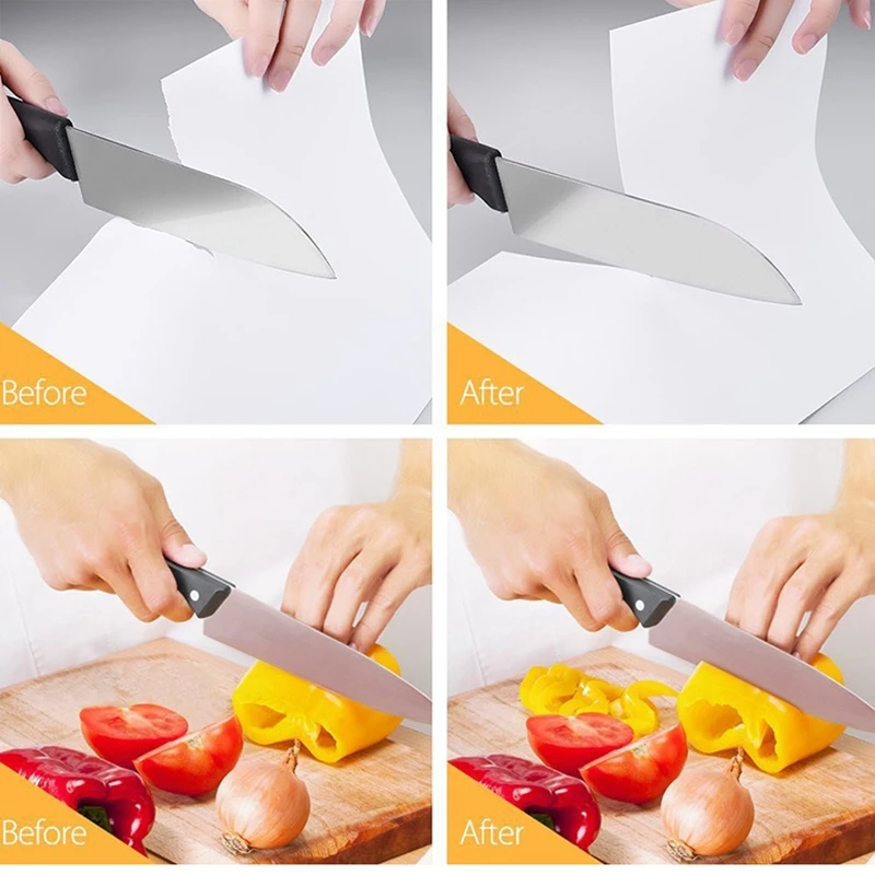 Afilador cuchillos acero inoxidable 3 etapas ergonómico