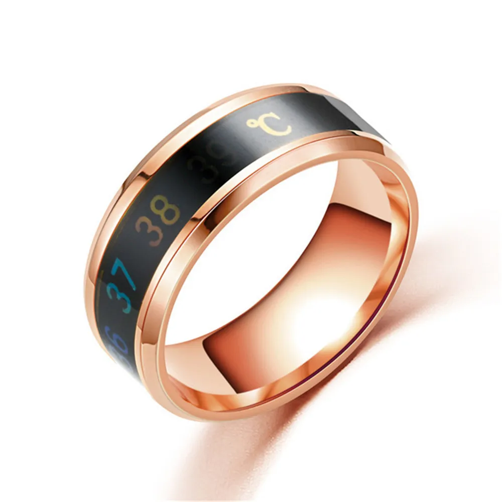 Smart Sensor Body Temperature Stainless Steel Finger Ring stainless steel ring finger ring
