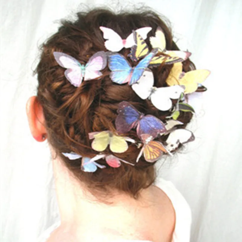 5Pcs Mini Butterfly Hair Clips Wedding Hairpin Headpiece Barrette Accessory CA Z