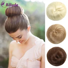 AILIADE девушки коричневый блонд черный пучок волос шиньон пончик ролик шиньон Высокая температура волокна для женщин