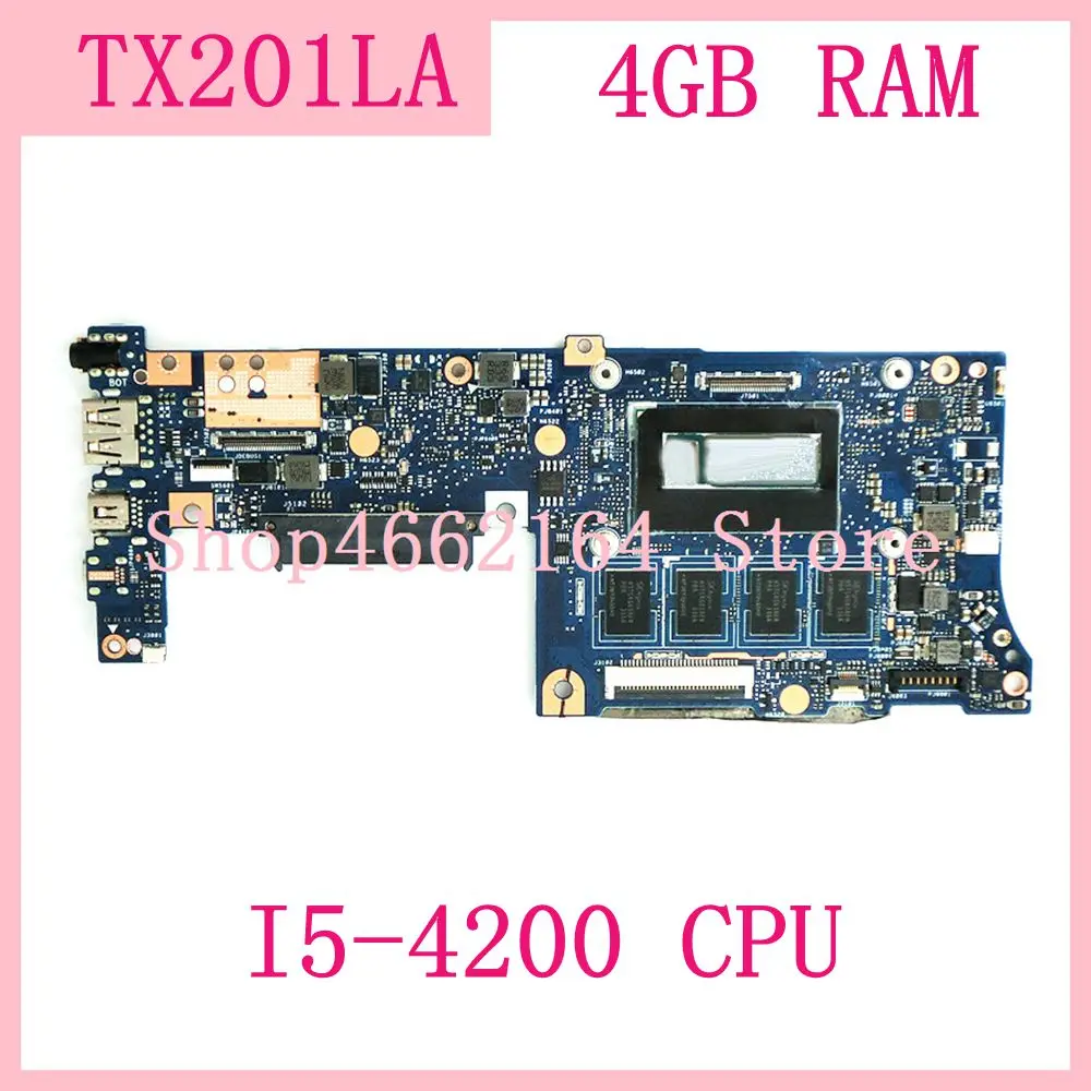Very best  TX201LA MB._4G/I5-4200 CPU/AS TX201LA mainboard For ASUS TX201 TX201L TX201LA laptop motherboard 10