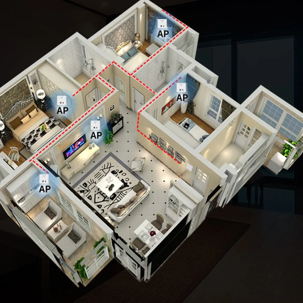 300 м беспроводной Wi-Fi 86 панель AP беспроводное питание по ethernet Источник питания домашний настенный маршрутизатор умный дом/отель Крытый wifi