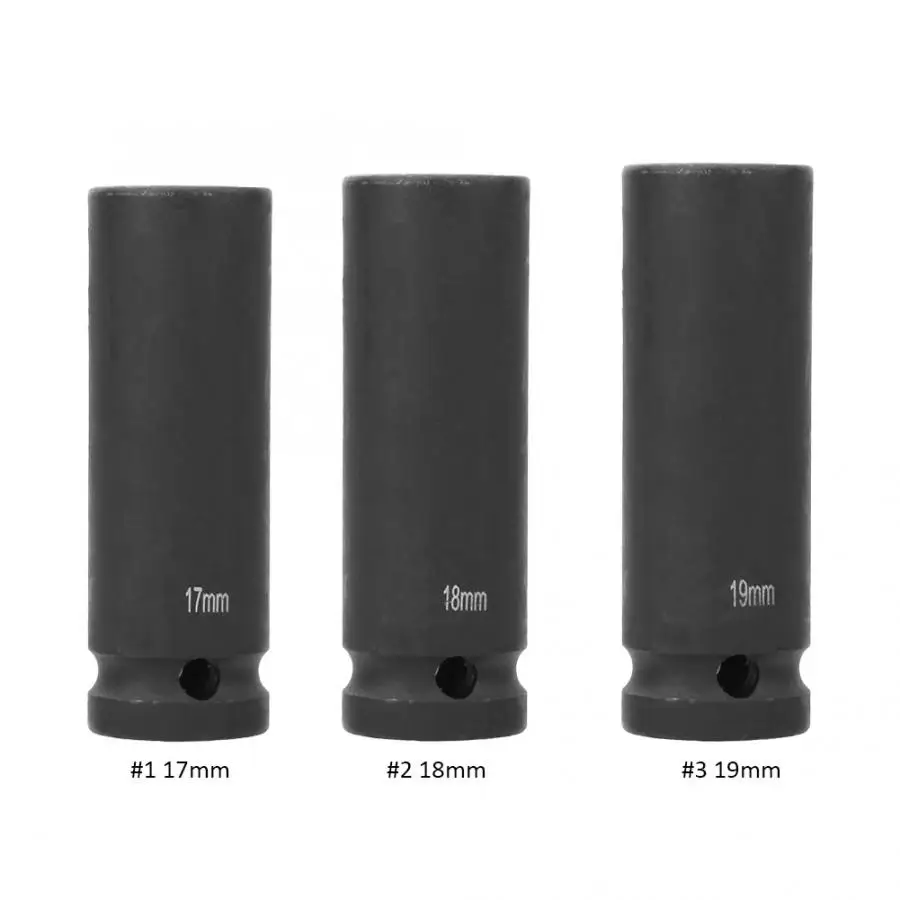 1/2 Inch Mpact Socket 17/18/19mm Metric Deep Impact Socket 6 Point