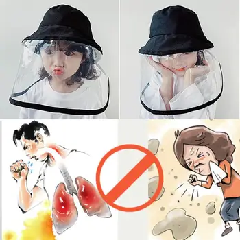 

Cute Safety Face Shield Mask Clear Face And Head Coverage Anti-Spitting Full Protective Hat Cover Outdoor Fisherman Hat