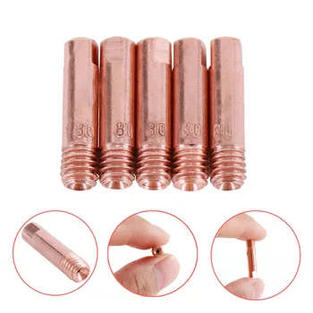 

5pcs MB-15AK 0.8mm Welding Torch Contact Tips M6 Thread Gas Nozzle