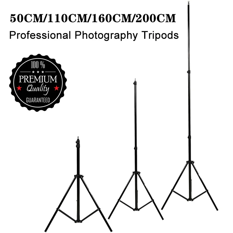 

50/110/160/200cm Aluminum Light Photography Tripod Stand Photo Studio Tripods Light Stands for Softbox Umbrella Video Reflector