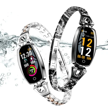 

Women Smart Watch Blood Pressure Heart Rate Monitor H8 Smart Bracelet Fitness Tracker Sport Waterproof Wristband For Android iOS