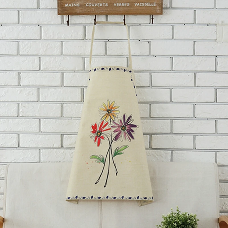 Home Cleaning Tools Cooking Apron Happy Life Camper Love Printed Cotton Linen Women Sleeveless Kitchen Aprons Aprons Aliexpress