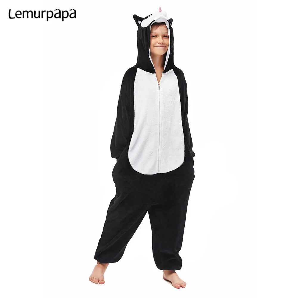 Children kigurumis Onesie Animal Cute Husky Homewear kids Pajama Winter Sleepwear Cosplay Party Child Costume