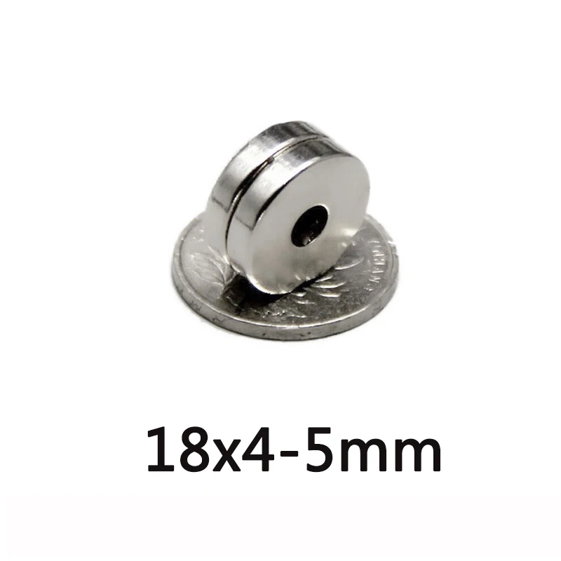 30/50/100PCS 18x4-5 mm Strong Neodymium Magnets Disc 18*4 Hole 5mm Permanent Magnet18X4-5mm Round Countersunk Magnet 18*4-5 |