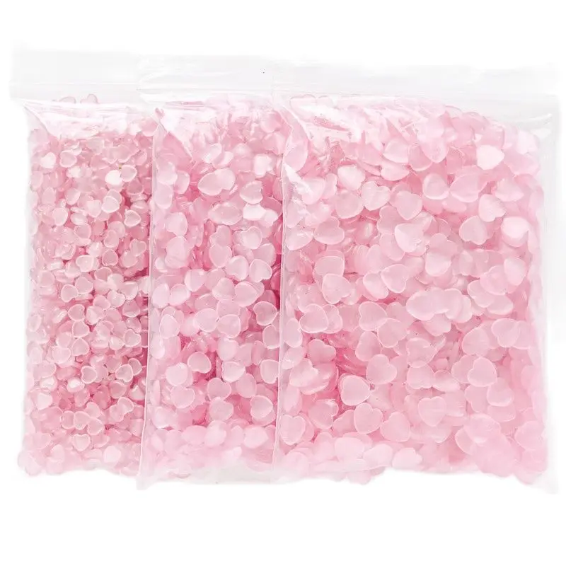 

50pcs/Bag Nail Crystal Heart Designs Rhinestones,Pink/Topaz/Ivory Ice-Gems,For Nail Decorations, 6/8/10mm Nail Stones Charms ZCF