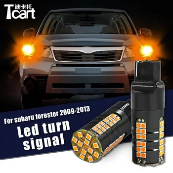 

Tcart 2pcs T20 7440 CanBus Car Turn Signal Light accessories For Subaru Forester 2009 2010 2011 2012 2013 3030 60smd LED Bulbs