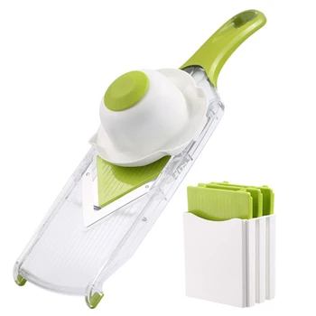 

4 Blade Adjustable Mandoline Slicer Fruit V Slicer Vegetable Julienne Cutter Lemon Slicing Tool