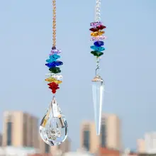H& D, 2 шт., стеклянная Хрустальная сосулька, призма, Ловец Солнца, радужная чакра, подвеска, Висячие призмы, окно, Ловец Солнца, для подарка