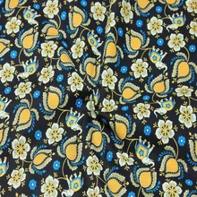 140 см ширина, маленькие цветы, черная хлопковая ткань для девочек, Комплект постельного белья, домашний портьер, наволочка, Sewing-BK797