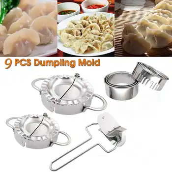 

9PCS DIY Dumpling Mold Dumpling Wrapper Cutter Making Machine Cooking Pastry Tool Kitchen Tools Dumpling Maker Mould