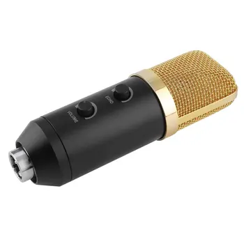 

1 Set Condenser Sound Recording Speaking Speech Microphone Independent Audio Card Free Microphone With Tripod MK-F100TL