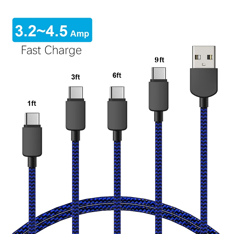 Usb type C кабель для huawei samsung S9 S8 Быстрая зарядка зарядный провод USB Xiaomi mi9 Redmi note