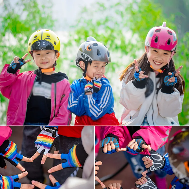 Kid Cycling gloves Half Finger Mountain Bicycle Cycling Riding Breathable