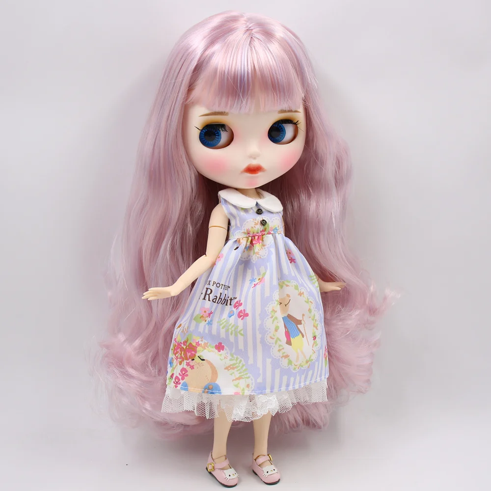 Blyth Кукла Кролик платье для сустава тела милый наряд 1/6 bjd, ледяной, pullip, licca