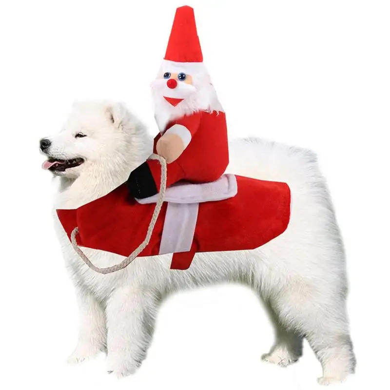 Рождественская одежда для собаки, Санта Клаус, милое пальто для щенка, зимняя теплая одежда, пальто для кошки, одежда для собак, Рождественский костюм для питомца