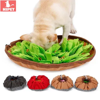 

Round Pet Dog Sniffing Mat Small Large Dogs Training Mat Washable Puzzle Relieve Stress Slow Eating Dog Toys Pet Sniffing Pad