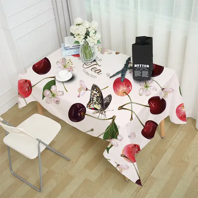 Cilected Summer Fruit Table Cloth Polyester Small Square Cilected Summer Fruit Table Cloth Polyester Small Square