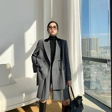 

Spring and Autumn Entry Lux Women's Clothing High Fashion Suit Two-Piece Suit Temperament Goddess Style Coat