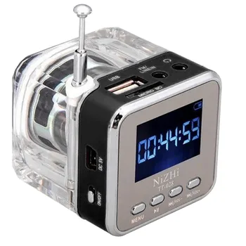 

Mini USB LCD display Speaker Music MP3 Player Support Micro SD TF Card FM Radio 550mAH excellent stereo sound Speakers #H25