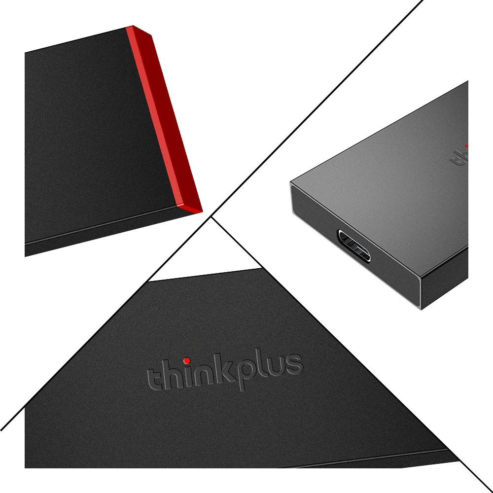  Lenovo Thinkplus ssd 1tb USB 3.1 Typ-C Gen2 10 GB/s High Speed Mobile Externe Solid State Drive (x3
