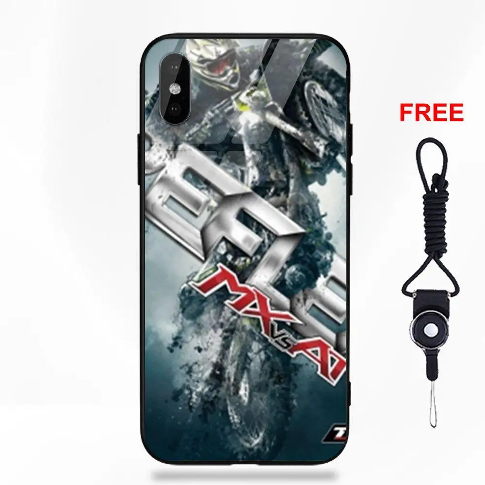 as picture Для Apple iPhone 5 5C 5S SE 6 6S 7 8 Plus X XS Max XR Мягкий ТПУ оправа закаленное стекло Оболочка Чехол для телефона спортивный велосипед мотокросса камуфляж - Цвет: as picture
