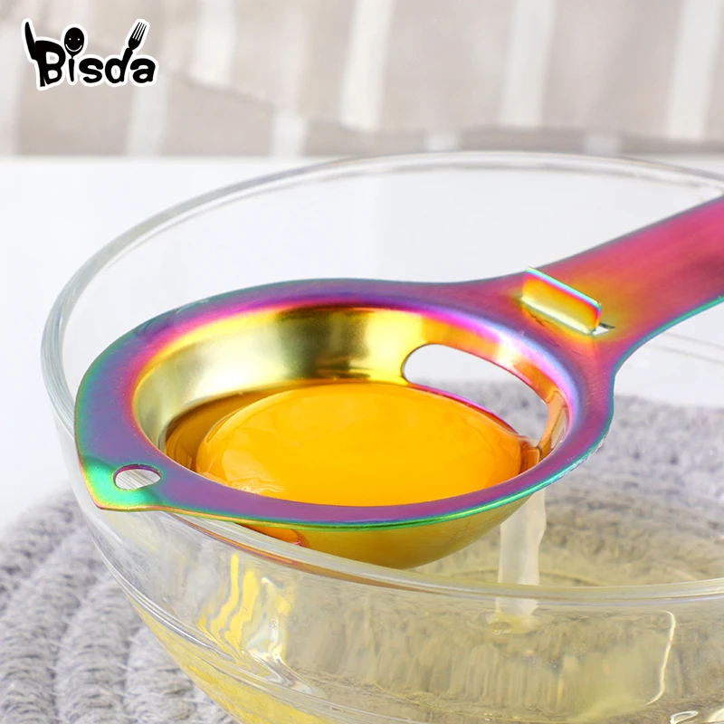 1/10Pcs Stainless Steel Egg Yolk Separator Kitchen Utensils Egg White Divider Handle Extractor Filter Strainer Tool