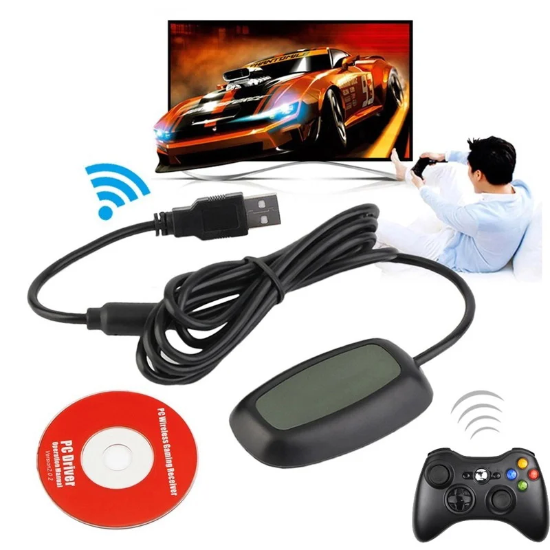 Беспроводной геймпад контроллер USB приемник адаптер для Microsoft Xbox 360 игровой
