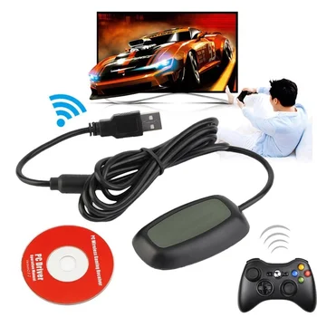 

Wireless Gamepad Controller USB Receiver Adapter For Microsoft Xbox 360 Gaming Console Controller USB PC Receiver With CD Driver