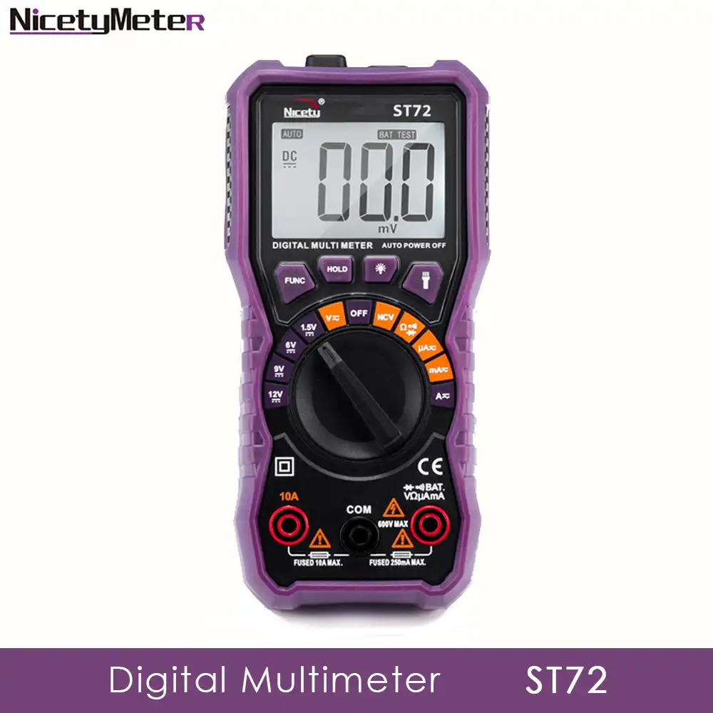 Цифровой мультиметр Nicetymeter ST72 многометровый переменный ток постоянный истинный