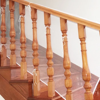 

3m Kids Stairs Safety Net For Pet Toy Fall Protection With Tying Ropes Solid Thick Mesh Patios Baby Fence Rail Balcony Sturdy