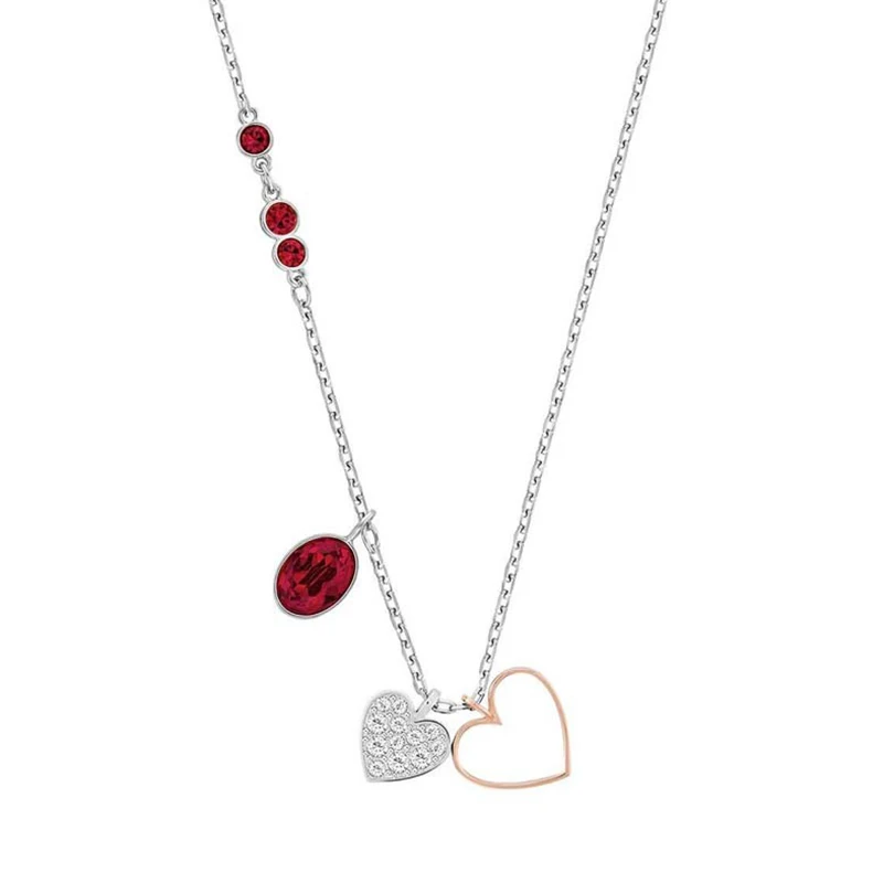 High Quality 1:1Swa Original Ladies Fashion Popular New Stars Moon Key Love Devil Eyes Double Necklace