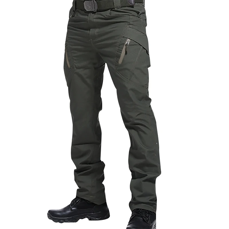 Pantalones militares de combate para hombre, pantalón táctico de cintura elástica con múltiples bolsillos, ropa ajustada para correr