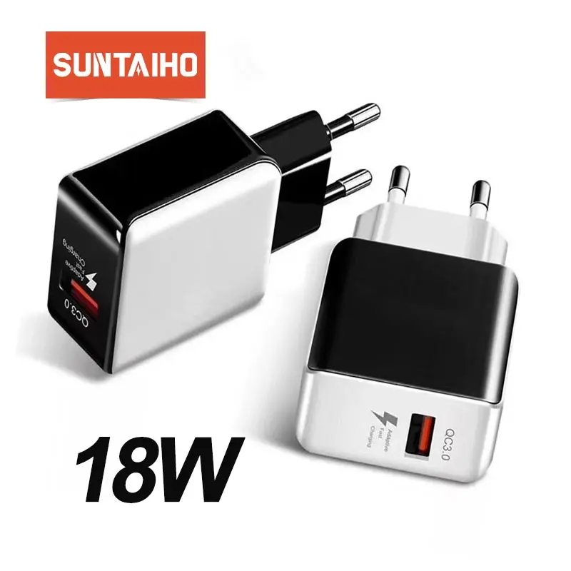 Suntaiho USB зарядное устройство 3,0 18 Вт для samsung s10 Xiaomi быстрое зарядное устройство USB портативная зарядка для iphone X 8 зарядное устройство для мобильного телефона
