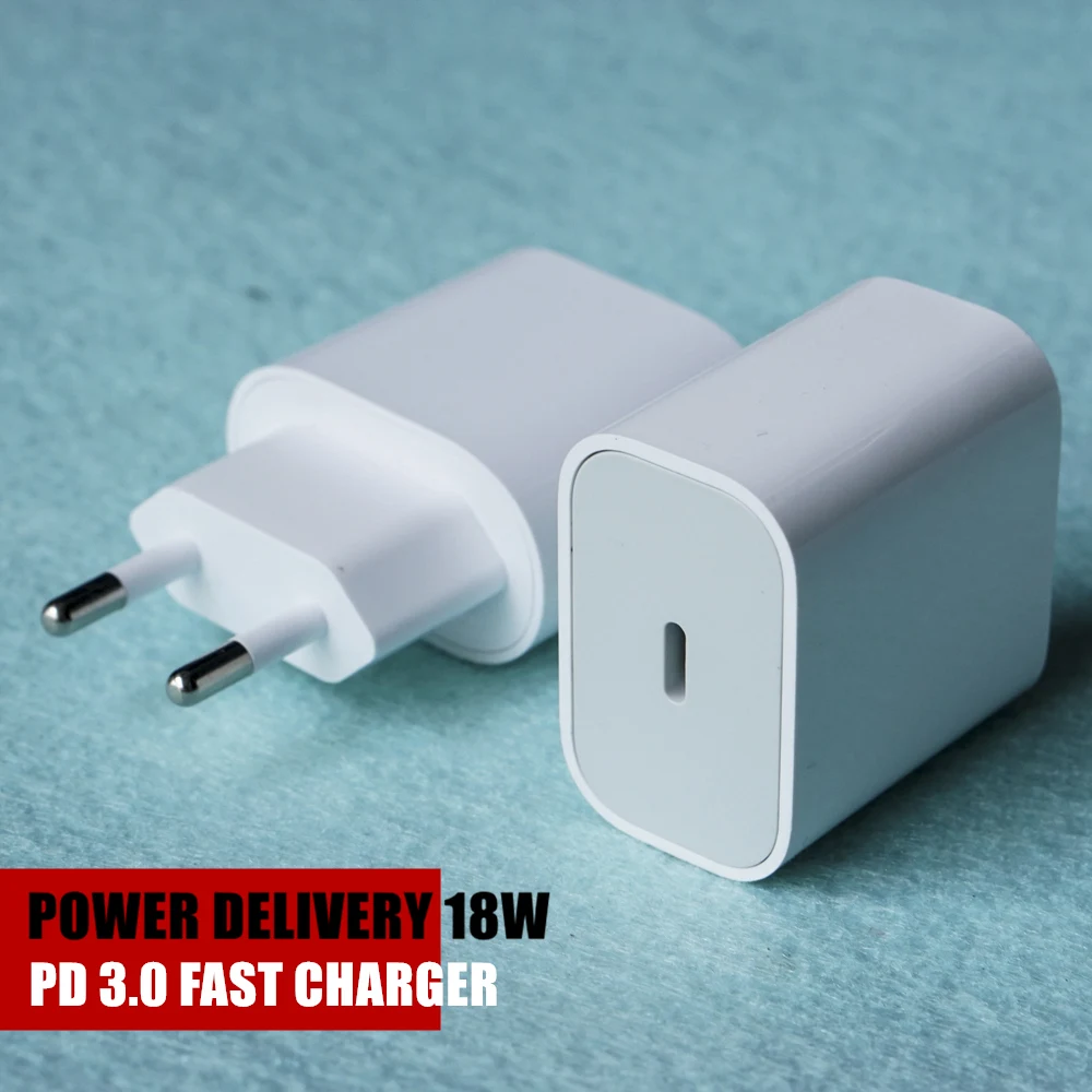18W PD Quick Charge Adapter For iPhone 8 Plus X Xs 11 Pro Max EU US QC4