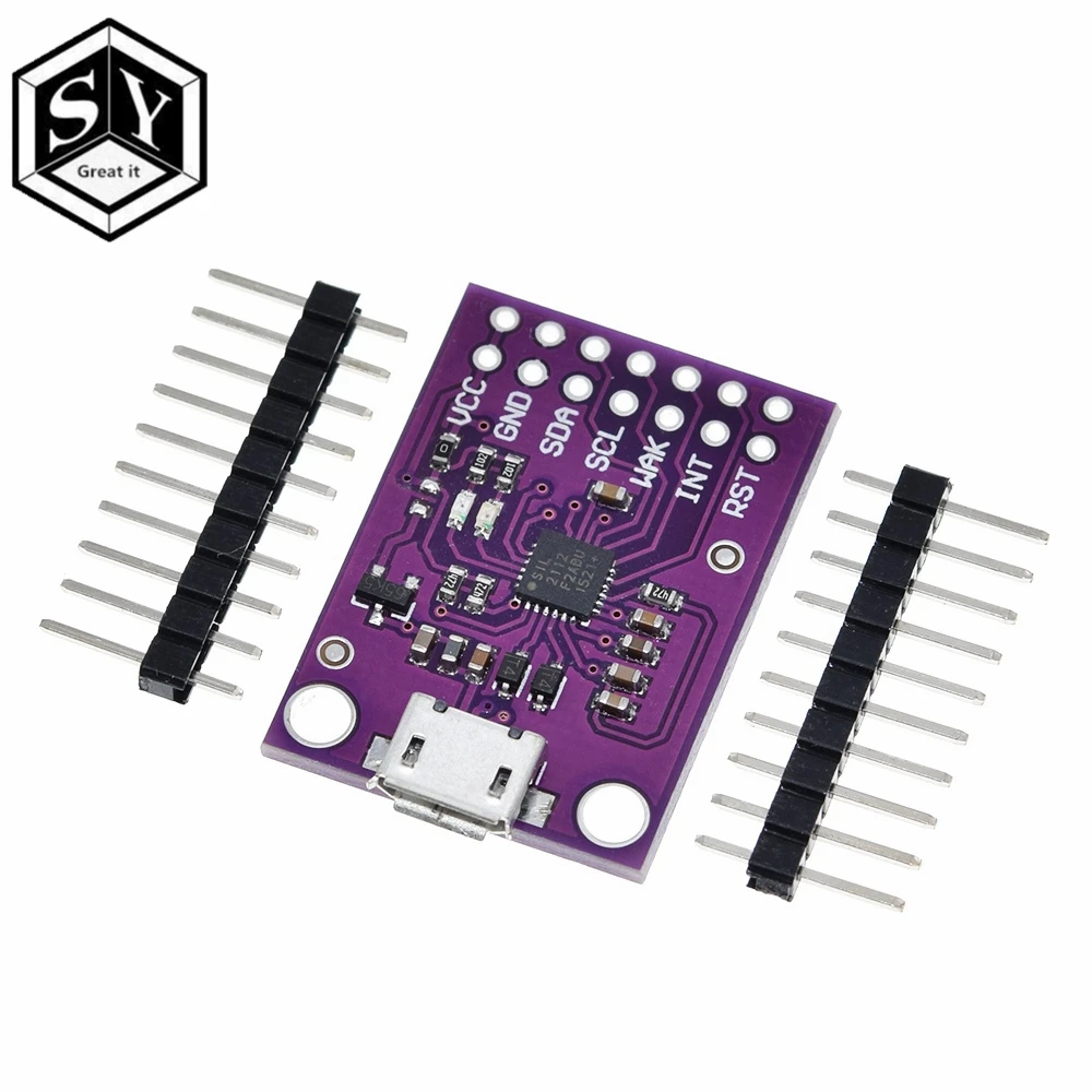 Плата фиксации CP2112 USB к SMBus I2C модуль связи 2 0 MicroUSB 2112 набор для оценки CCS811 датчика