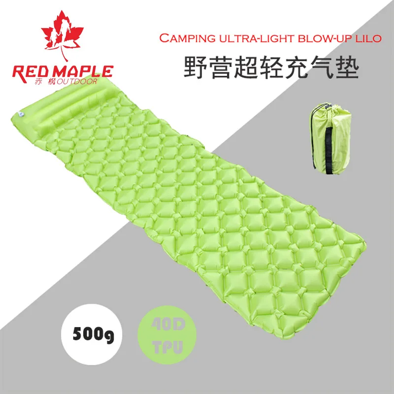 

New Style Outdoor Camping Ultra-Light Inflatable Mattress Pillow Sleeping Mats Portable Moisture Proof Pad zhang peng dian Beach