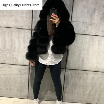 

natural fur jacket women real fox fur jacket fox fur bombers hooded