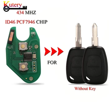 

Kutery 10PCS/Lot Remote Car Key Circuit Board For Renault Traffic Master Movano Kangoo 2 Buttons 434MHZ ID46 PCF7946 Chip