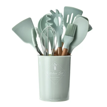 

9PCS/Set Japanese Style Kitchenware Set Household Cooking Tool Sets With Storage Bucket