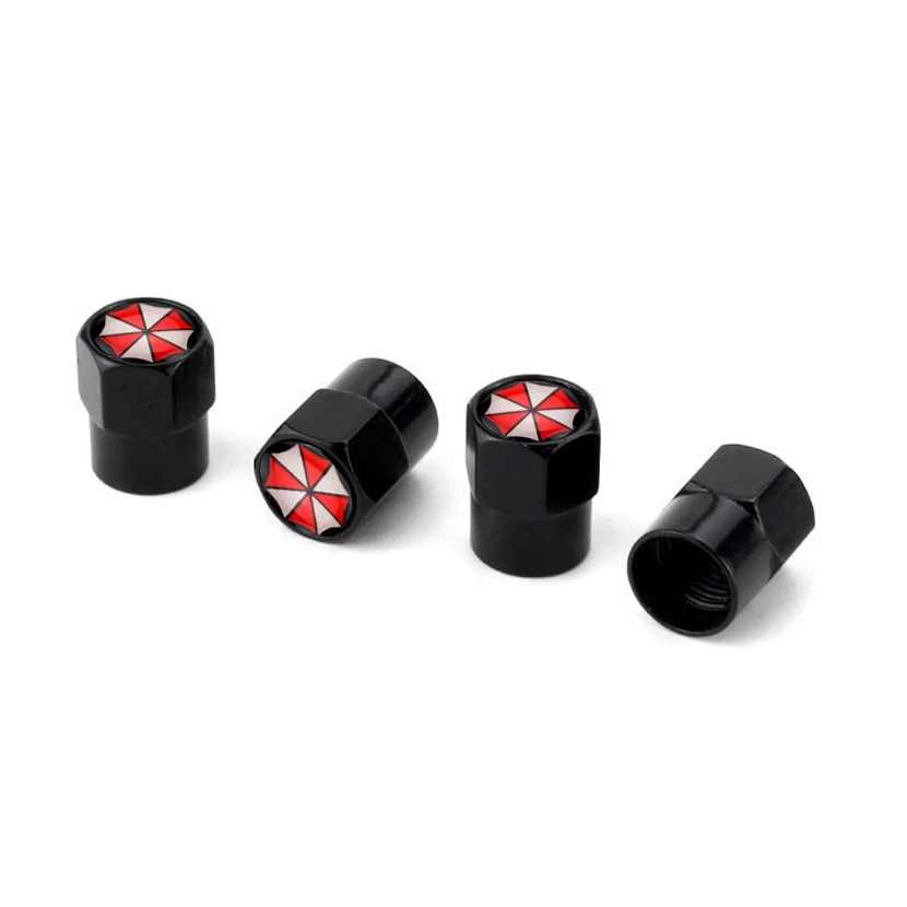 

4pcs Umbrella Pattern Car Tire Valve Caps Car Truck Air Port Cover Tire Rim Valve Wheel Stem Cap For Car Motorcycle Accessories
