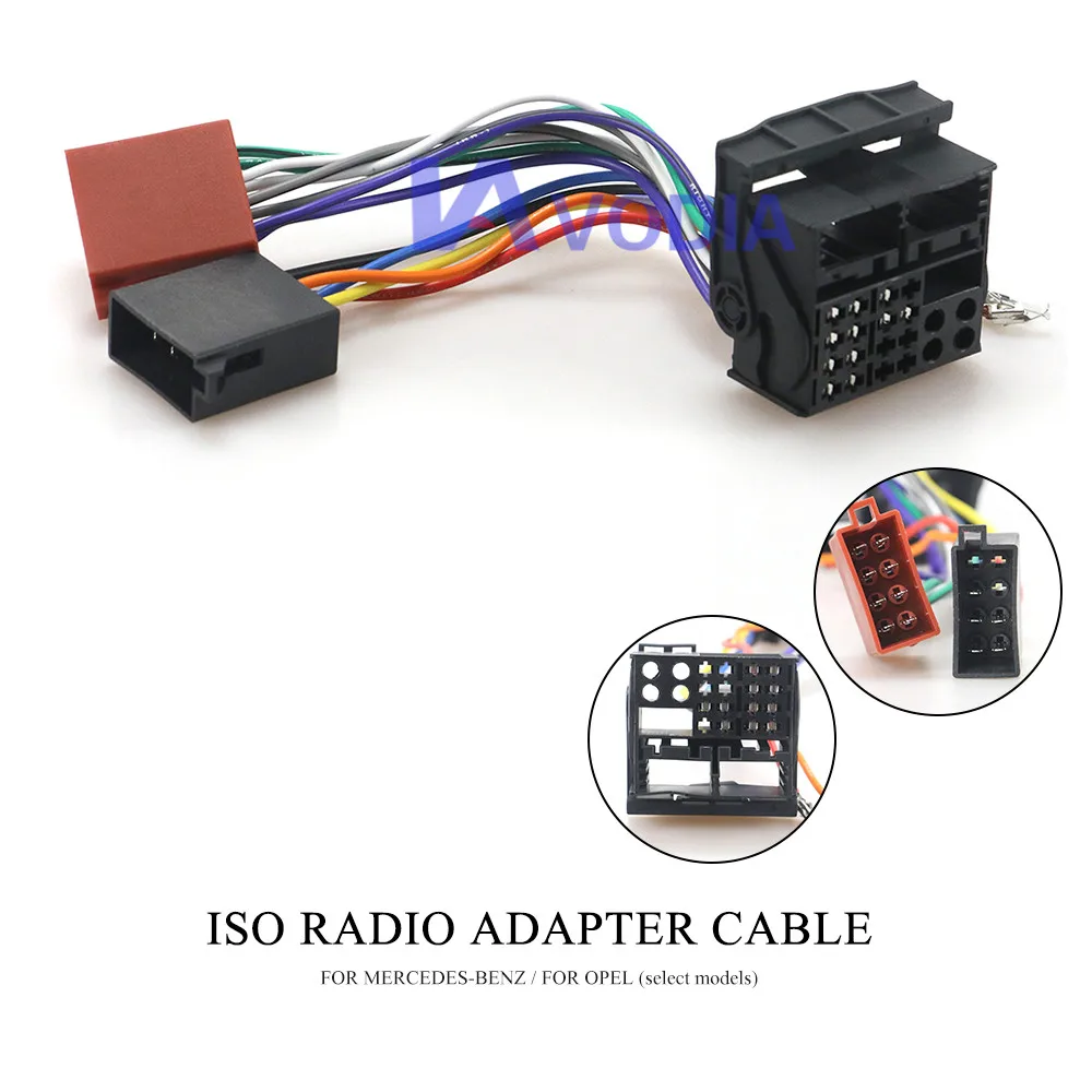 

12-124 ISO Radio Adapter for MERCEDES-BENZ for OPEL Wiring Harness Connector Lead Loom Cable Plug Adaptor Stereo