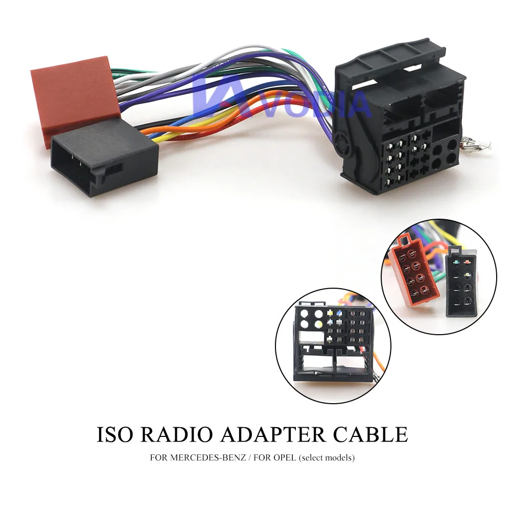 12-124 ISO Радио адаптер для MERCEDES-BENZ для OPEL жгута проводов разъем свинцовый ткацкий станок кабель штекер Адаптер стерео