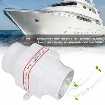

4 inch Marine Bilge Exhaust Fan DC12V Inline Duct Extractor Air Booster Fan Ventilation Exhaust Air Blower 270CFM Ventilator Fan