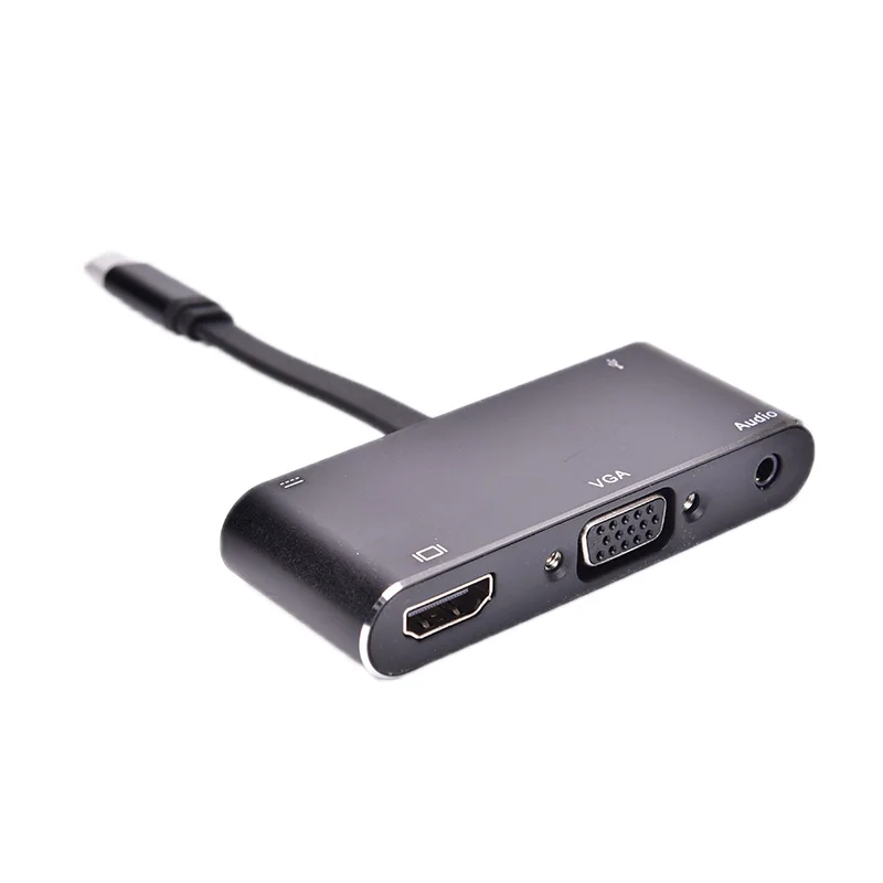 4K type C к HDMI/VGA/аудио/USB 3 0 порт + USB (PD) конвертер 5 в 1 HDMI адаптер для Macbook ноутбука NS